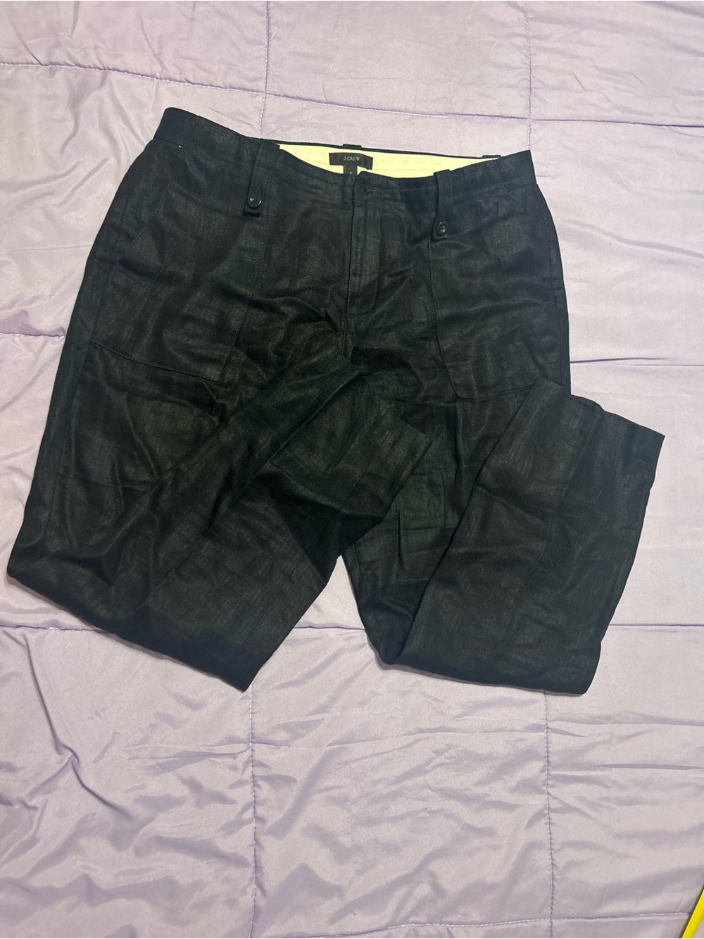 J. Crew Men's Black Dress Pants - Straight Trousers